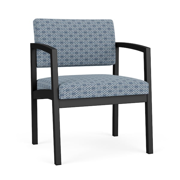 Lesro Lenox Steel Wide Guest Chair Metal Frame, Black, RS Rain Song Upholstery LS1201 - main